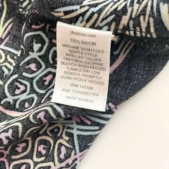 Chubbies Friday Shirt neon pineapple button-up  - size medium - Picture 6 of 10